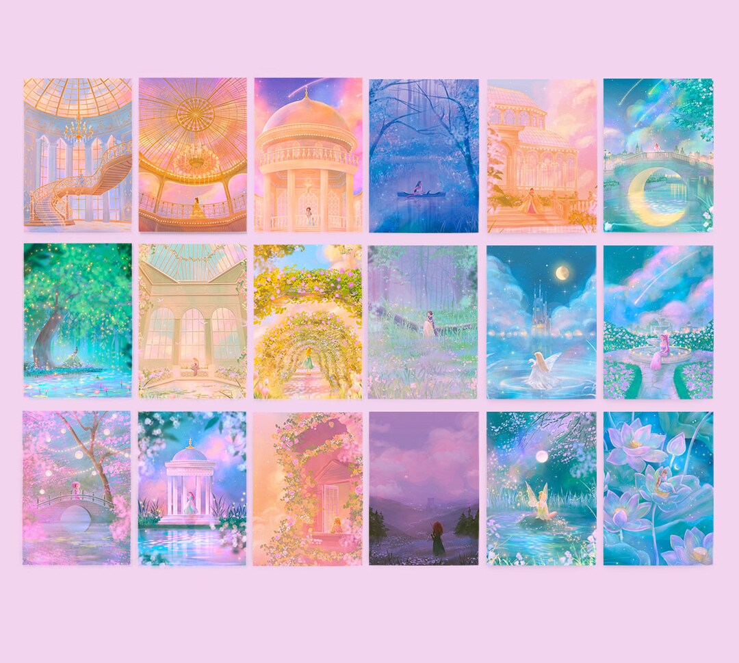 Fairytale Princesses Postcard Bundle Set - Etsy