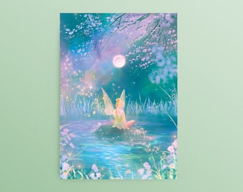 Tinker Fairy Art Postcard: Fairycore Illustration