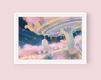 Merry Go Round originele kunstposter