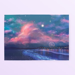 Cartolina magica da spiaggia anime: Mare di stelle