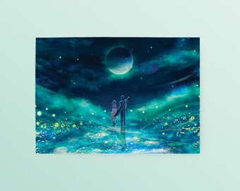 Final Fantasy 7-briefkaart: Zack & Aerith