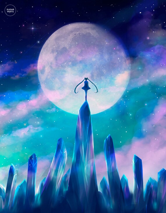 Sailor Moon Poster Moon Crystals Bishoujo Senshi Sailor Etsy
