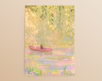 Cat Postcard: Water Lilies