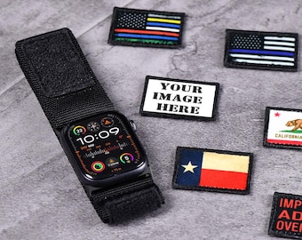 Fortitude Canva Series Ultra Wide Personalized Apple Watch Band | Hook and Loop