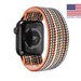 Tefeca Elastic Band For Apple Watch , Stretchy Apple Watch band Colorful Braided  38/40/41mm ,42/44/45mm,Stretch Watch Band 