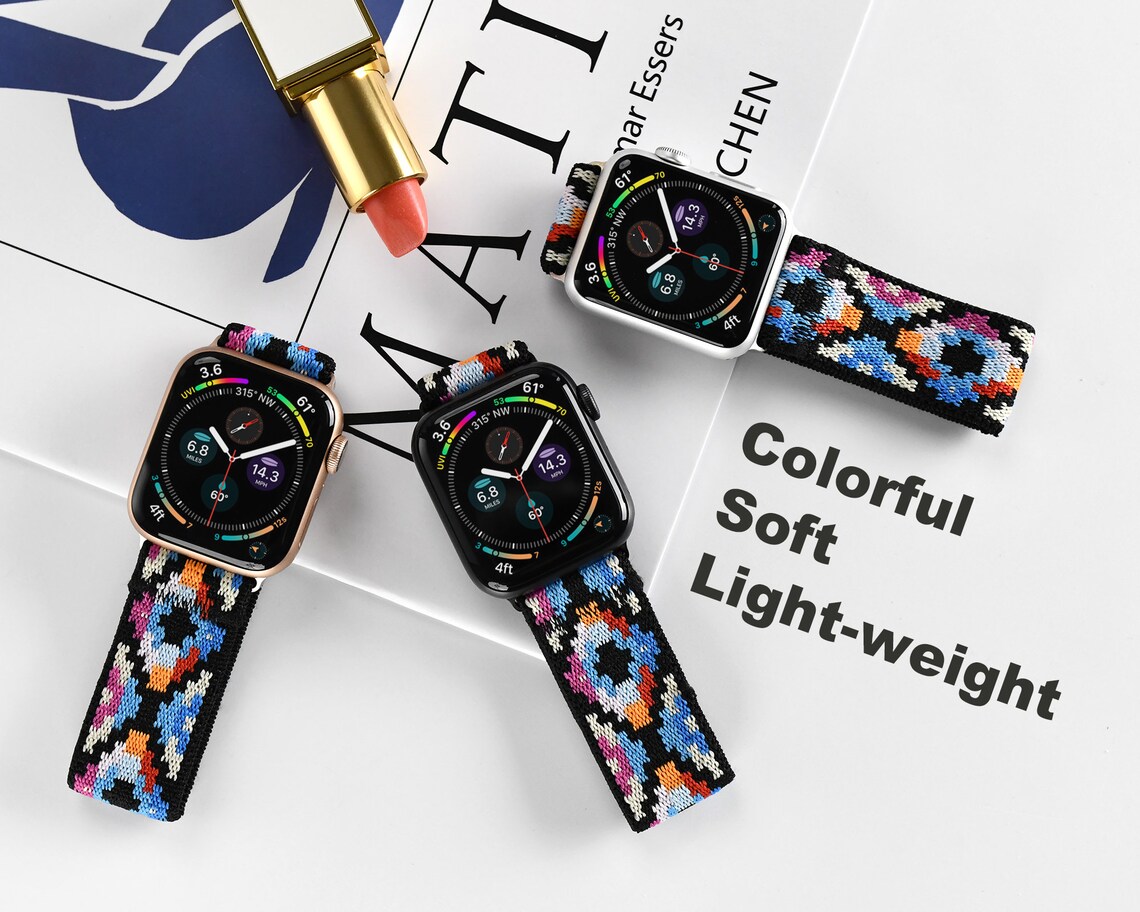 Elastic Band For Apple Watch Stretchy Apple Watch band Etsy