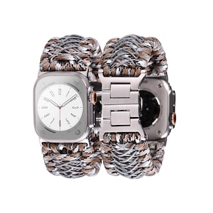 Cinturino Paracord Tefeca Titan Series compatibile con Apple Watch (Sierra 49/45/44/42 mm)