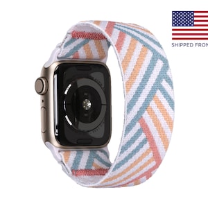 Tefeca Bound Patterns Stretch Elastic Apple Watch Band 38/40/41mm   42/44/45mm