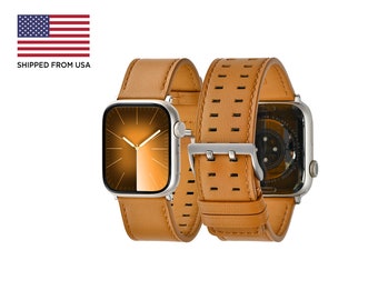 Dual Standard Band-Brown Leather