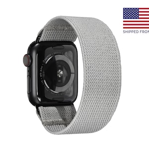 Tefeca Elastic Band For Apple Watch , Stretchy Apple Watch band Gray 38/40/41mm ,42/44/45mm,Stretch Watch Band - EGRW