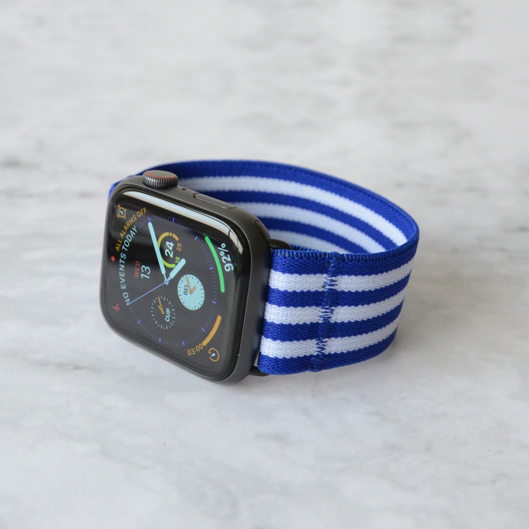 Elastic Band For Apple Watch Stretchy Apple Watch band Blue | Etsy