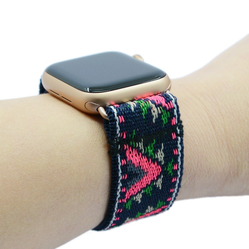 Elastic Band For Apple Watch Stretchy Apple Watch band Pink Etsy