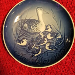 1973 B&G Copenhagen Porcelain Mors Dag (Mother&#39;s Day) Collectors Plate, Made in Denmark
