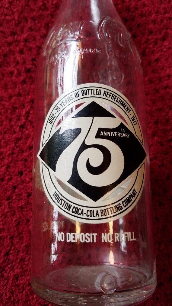 75th Anniversary 1902-1977, Empty Coca Cola Bottle, Commemorative