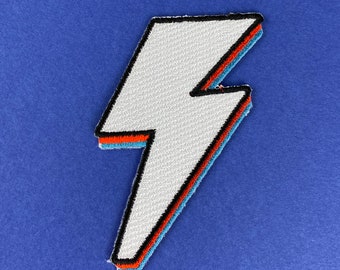 Lightning Bolt Patch / Iron on Patch / Lightning / Denim Iron on Patch