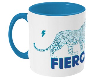 Leopard fierce mug - two toned