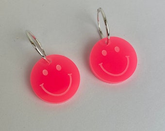 Smiley face hoops - Fluo colours