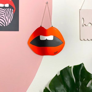 Lips Mirror / Acrylic Mirror / Lips Acrylic Mirror / Wall Mirror Red / Wall decor