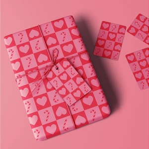 Christmas wrapping paper, Candy Cane love Christmas wrap, Candy cane Wrapping paper, Christmas wrapping paper