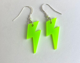 Lightning bolt earrings - Fluo colours
