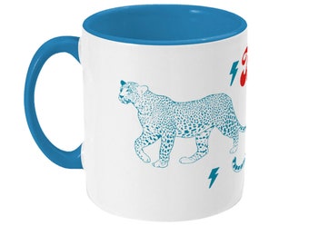 Leopards together mug - two toned