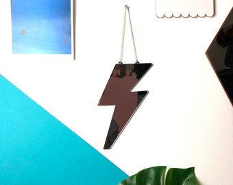 Lightning bolt Mirror / Light me / Wall mirror / Silver & Gold