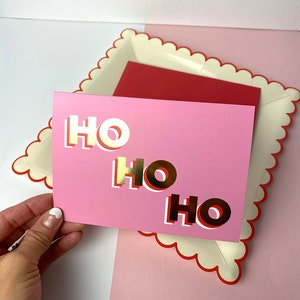 HO HO HO - Cartão de felicitações de Natal