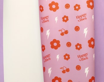 Happy vibes wrapping paper