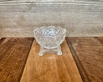 Primitive Fostoria Avon Open Salt, Vintage Avon Master Salt Cellar, Vintage Fostoria Master Salt Cellar, Vintage Farmhouse Dish