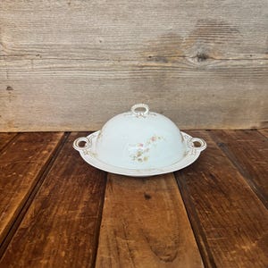 Vintage  Haviland Schleiger 458 Butter Dish, Vintage Rose Round Covered Butter Dish, Vintage Haviland Limoges 201 Butter Dish