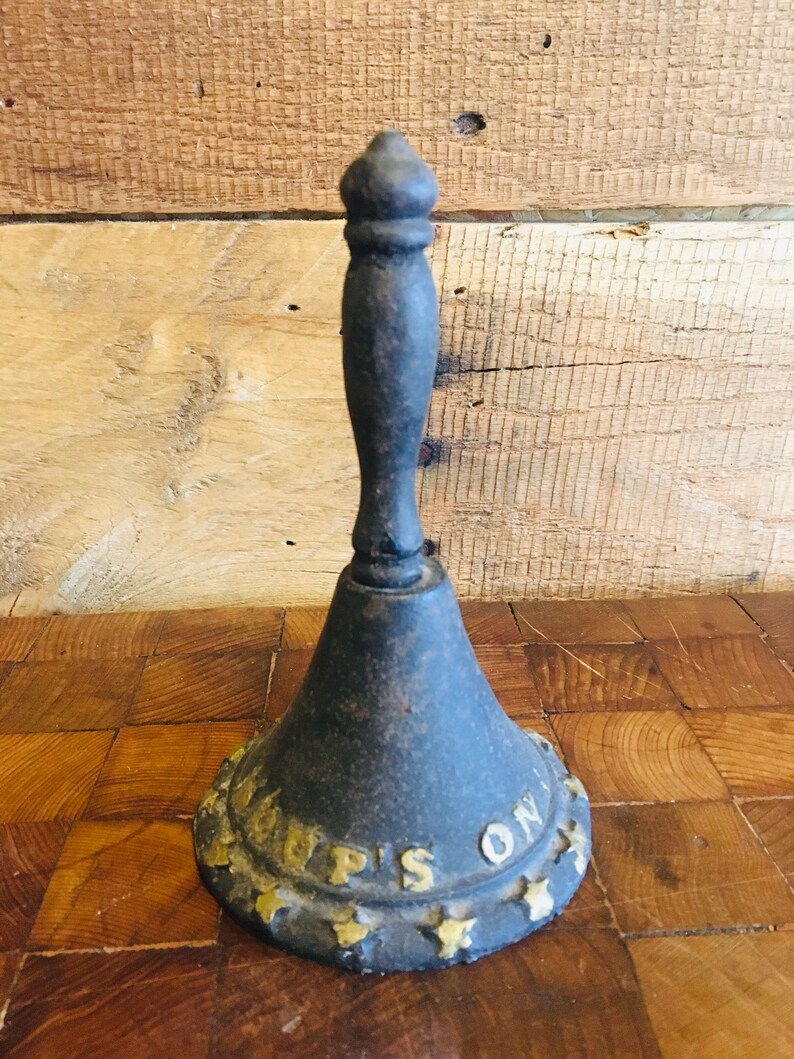 Vintage Soups on Dinner Bell Vintage Dinner Bell Cast Iron Etsy