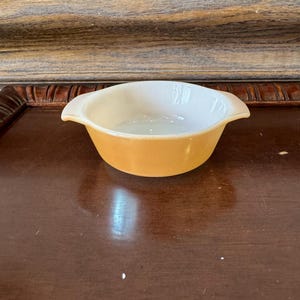 Vintage Fire King Coppertint Individual Casserole Dish, Vintage Anchor Hocking Fire King Ovenware Casserole Dish, Peach Fire King Oven Ware
