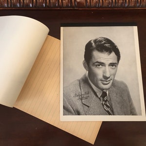 Vintage Gregory Peck Note Pad, Vintage Gregory Peck Memorabilia, Vintage Gregory Peck Note Pad, 1950&#39;s Gregory Peck Note Book