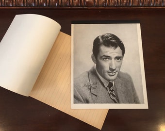 Vintage Gregory Peck Note Pad, Vintage Gregory Peck Memorabilia, Vintage Gregory Peck Note Pad, 1950&#39;s Gregory Peck Note Book