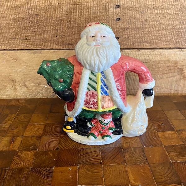 Santa Teapot Etsy