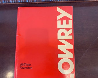 Vintage All-Time Favorites Music Sheet Book, Vintage Lowrey Music Sheet Collection, Vintage Favorite Songs Piano Vocal Guitar Book