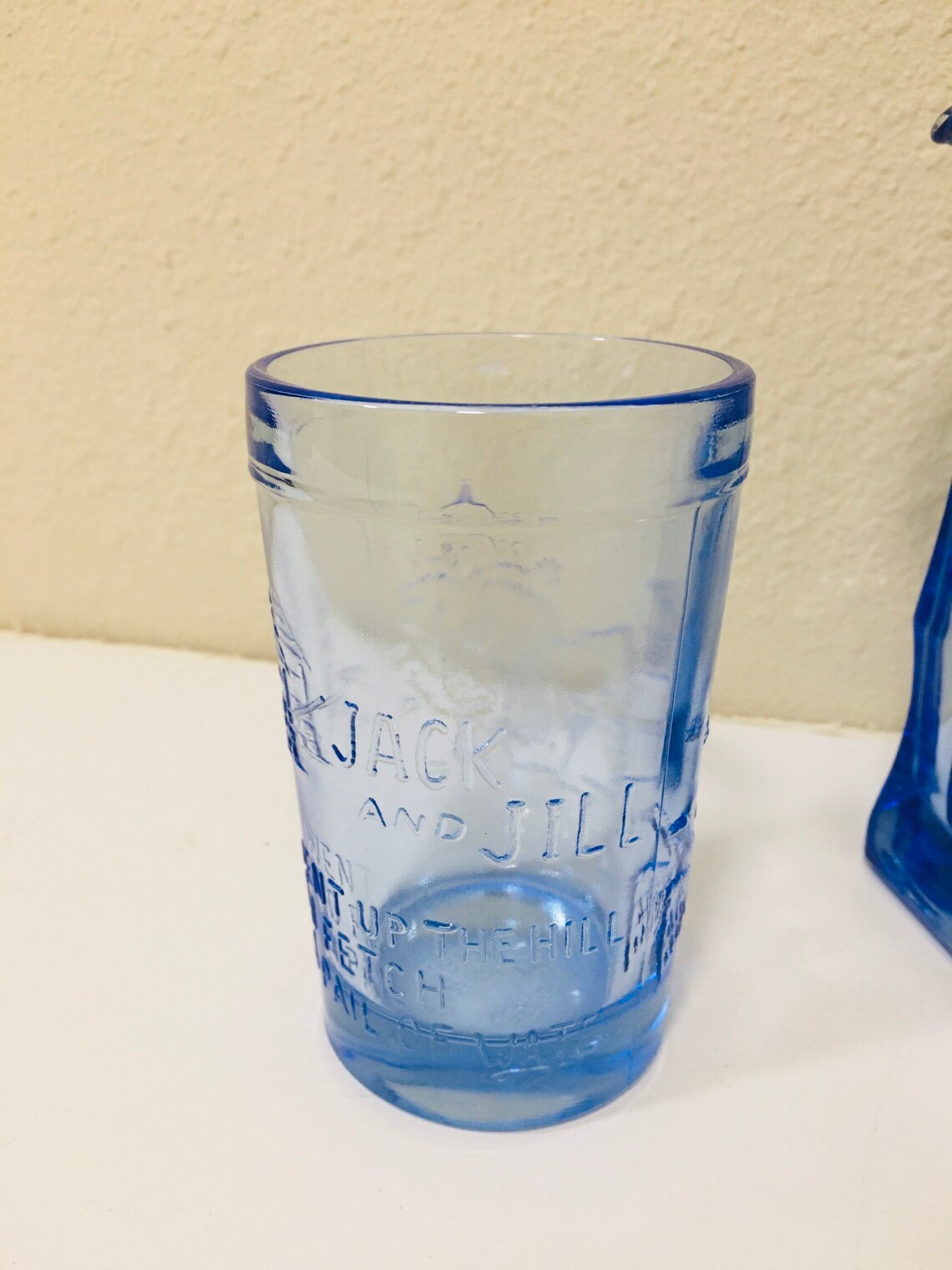 Vintage Tiara Jack and Jill Pitcher & Glass Set Vintage Etsy Hong Kong