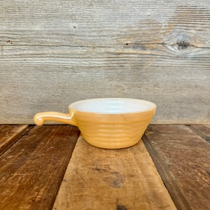 Vintage Fire King Coppertint Individual Casserole Dish, Vintage Anchor Hocking Fire King Ovenware Casserole Dish, Peach Fire King Oven Ware