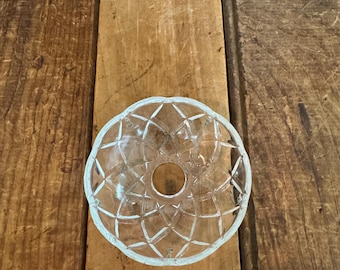 Vintage Chandelier Bobeche, Replacement Chandelier Bobeche, Vintage Chandelier Parts, Chandelier Glass Collar, Chandelier Drip Pan