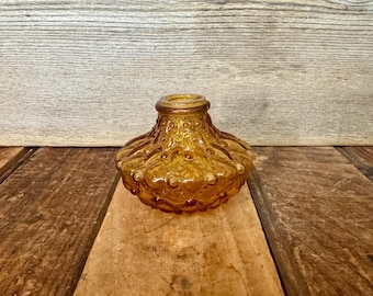 Vintage Amber Glass Lamp Replacement Parts, Vintage Spacer Lamp Parts, Vintage Amber Glass Lamp Pieces,