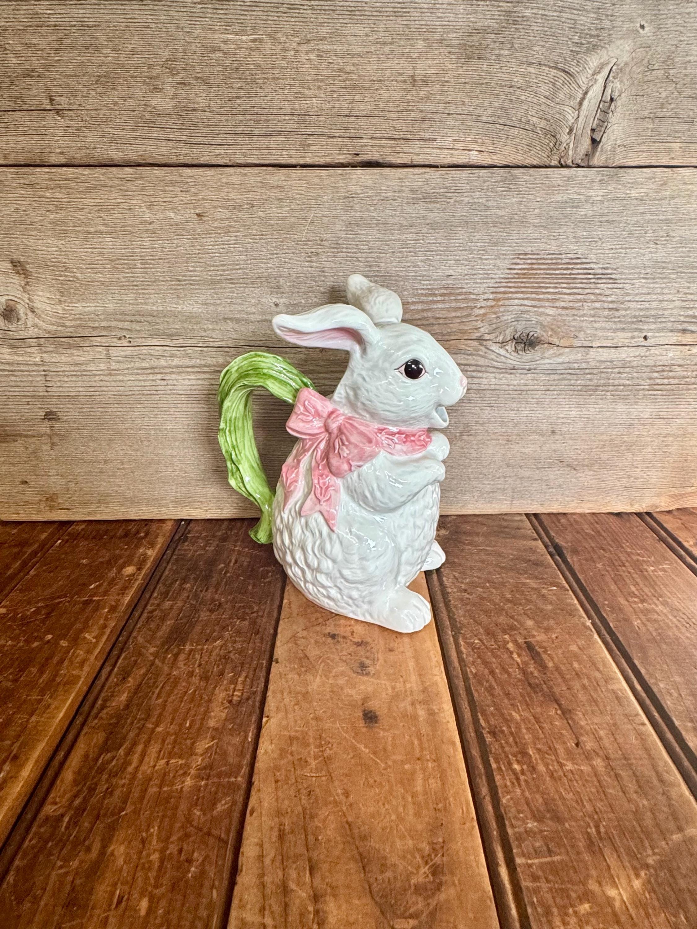 Vintage Rabbit Teapot, Vintage Bunny Teapot, Vintage Rabbit Easter Decor, Vintage Rabbit Pitcher, Vintage Easter Decor