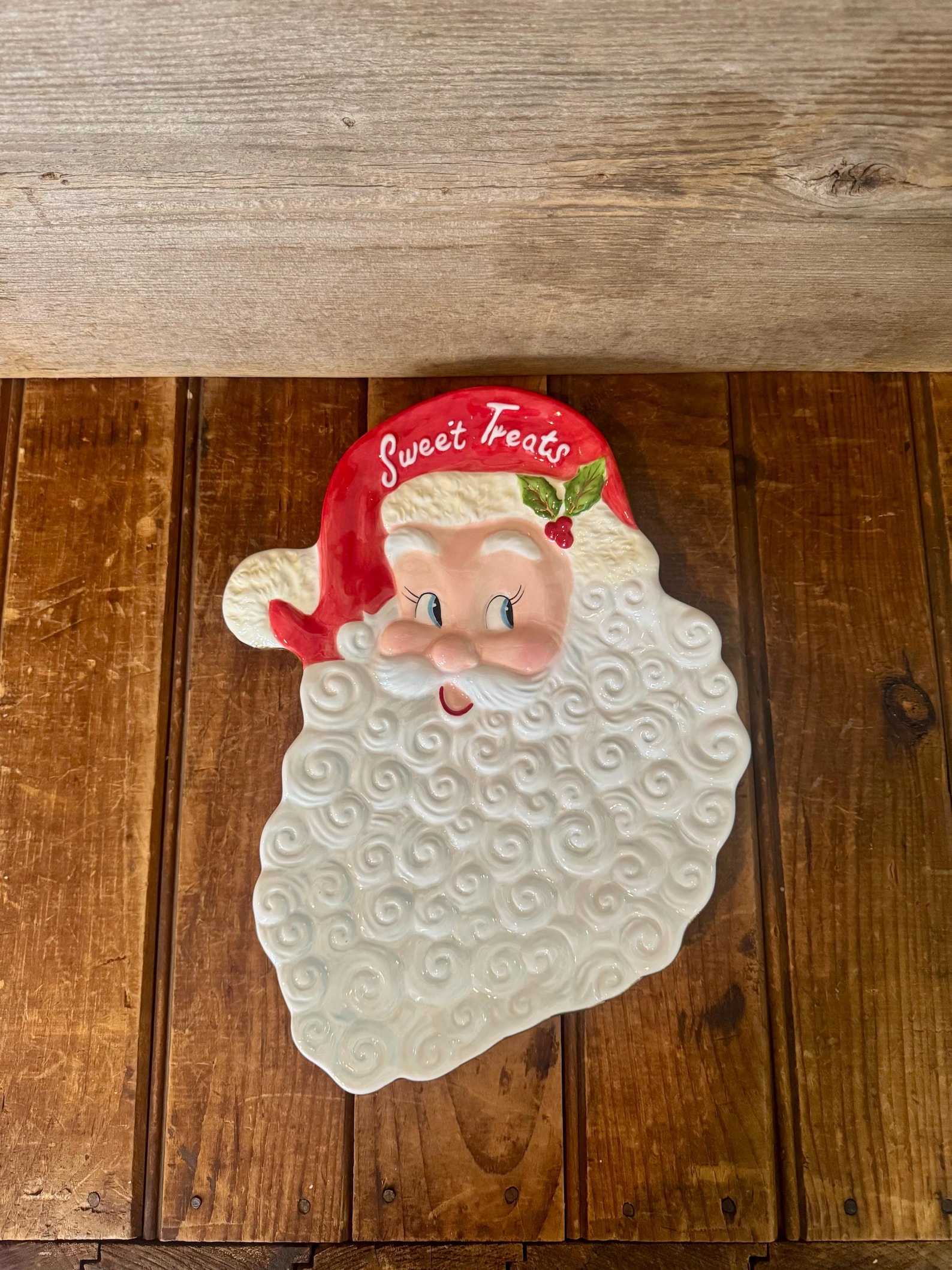 Vintage Christopher Radko Letters to Santa Sweet Treats Platter, Vintage Santa Claus Serving Tray, Vintage Christmas Serving Platter