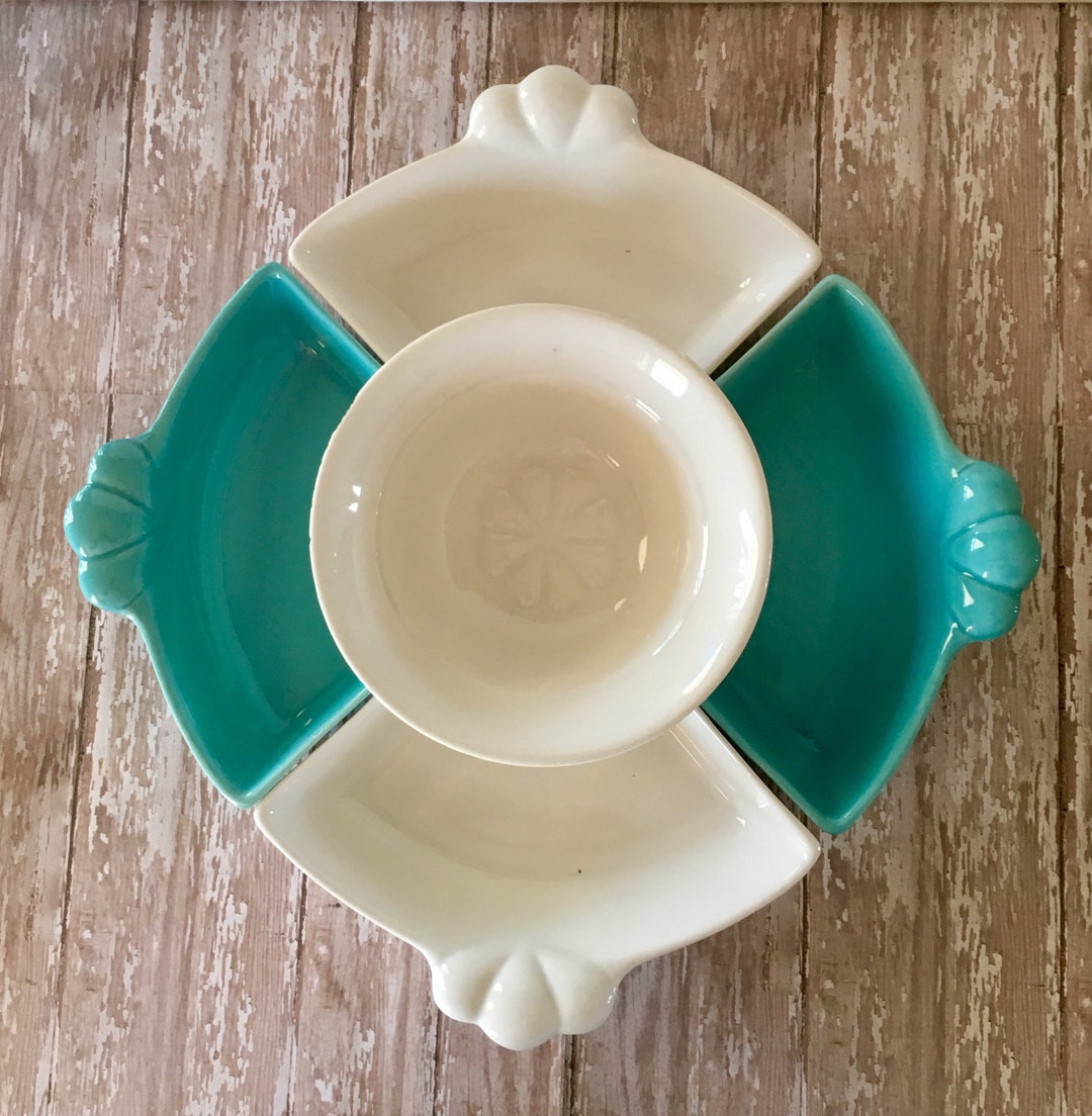 Vintage Chip and Dip Set Vintage California Pottery Appetizer Etsy