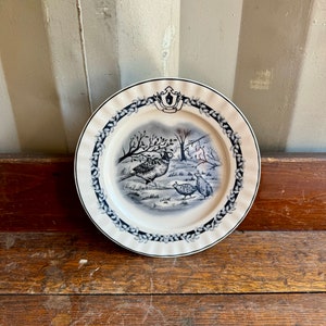 Vintage Mary Carol Game Birds Plate, Vintage Pheasant Game Birds Plate, Vintage Wildlife Game Birds Plate, Vintage Upland Game Birds China