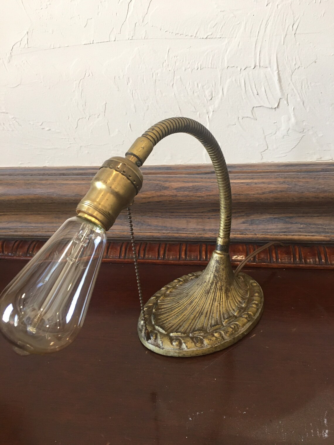 Vintage Cast Iron Gooseneck Lamp Vintage Aladdin No 50 Lamp Etsy