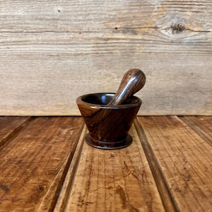 Vintage Wooden Mortar and Pestle, Vintage Farmhouse Mortar and Pestle, Vintage Herb Mortar and Pestle