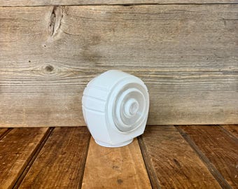 Vintage Art Deco Milk Glass Lamp Shade, Vintage Lamp Shade, Milk Glass Lamp Shade, Vintage Milk Glass Open Side Lamp Shade