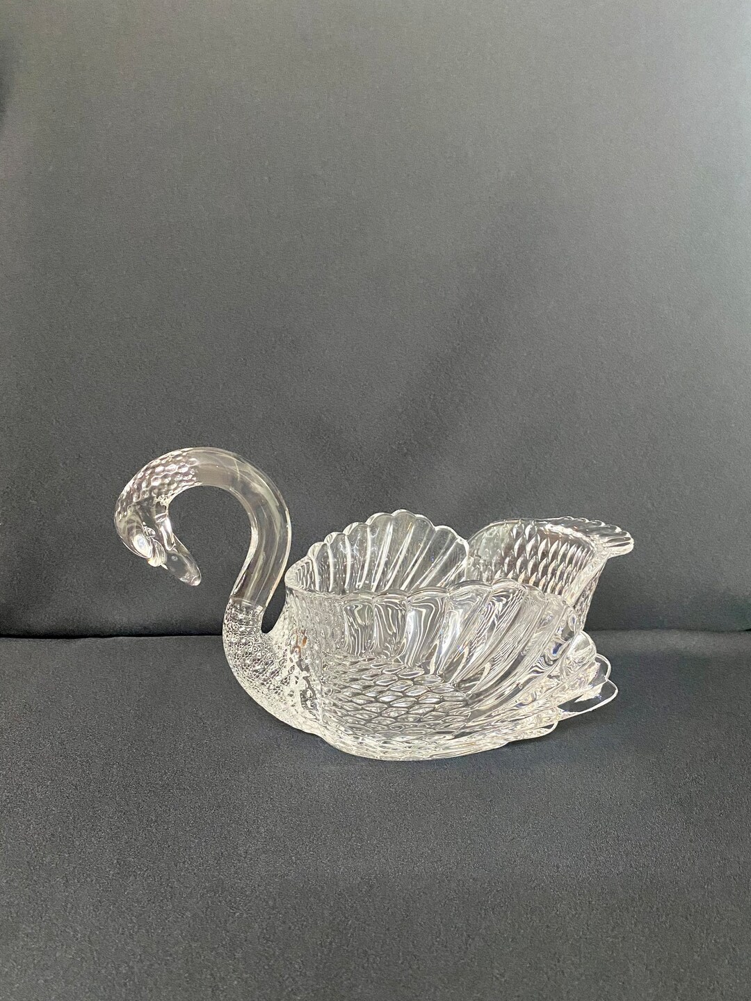 Vintage Crystal Swan Candy Dish Vintage Shannon Crystal Swan Etsy