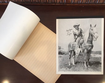 Vintage Roy Rogers Note Pad, Vintage Roy Rogers Memorabilia, Vintage Roy Rogers & Trigger Note Pad, 1950&#39;s Roy Rogers Note Book, Western