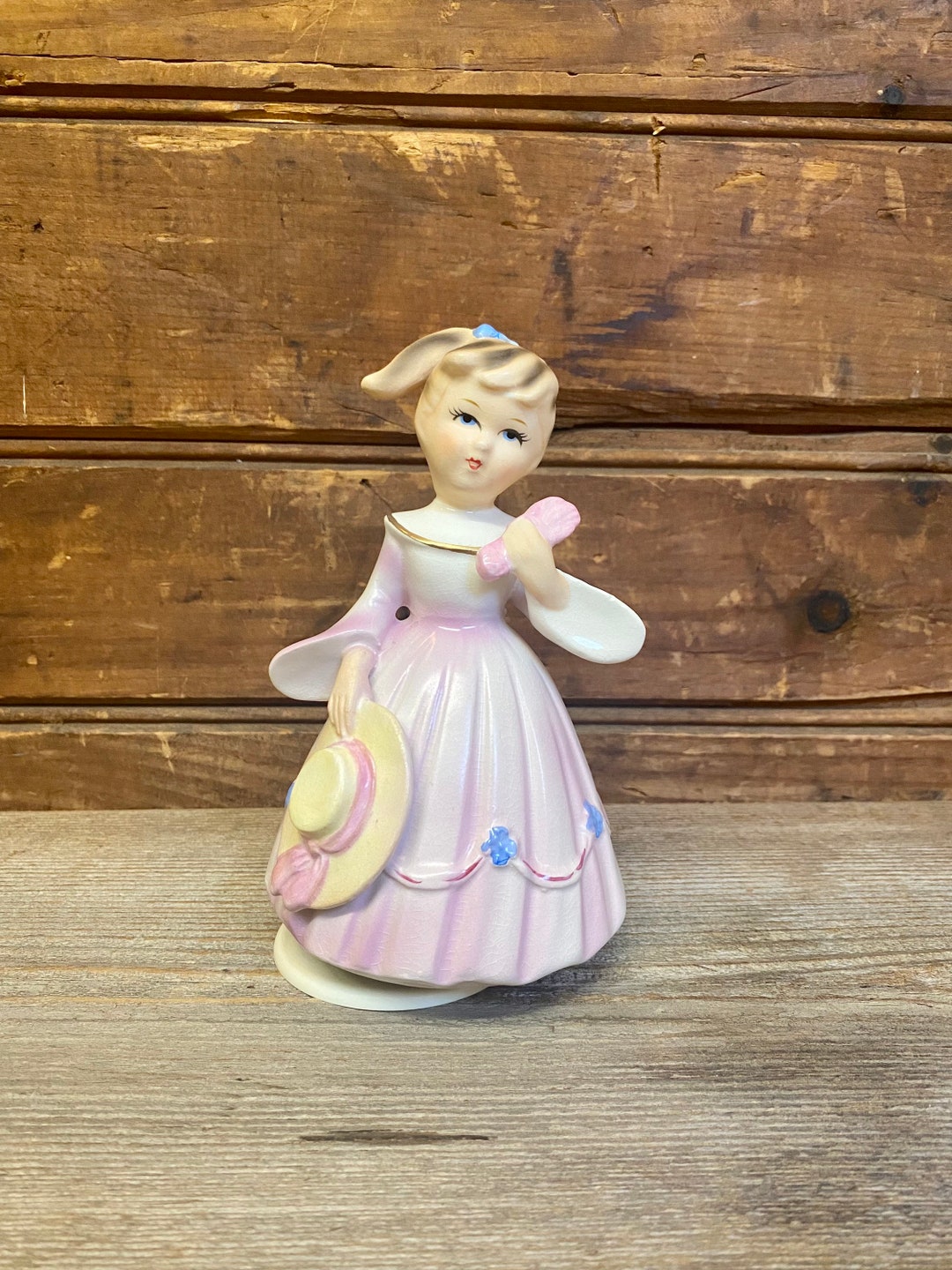 Vintage Music Box Figurine, Vintage Happy Birthday Music Box, Vintage
